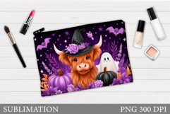 Halloween Cow Cosmetics Bag Design. Halloween Cosmetics Bag Product Image 1