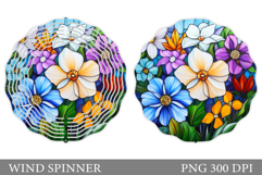 Wildflowers Wind Spinner. Floral Wind Spinner Sublimation Product Image 1