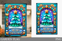 Christmas Tree Garden Flag. Christmas Garden Flag Design Product Image 1