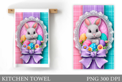Easter Bunny Kitchen Towel . Easter Kitchen Towel Design Product Image 1