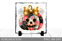 Halloween Pumpkin Slate Design. Halloween Slate Sublimation Product Image 1