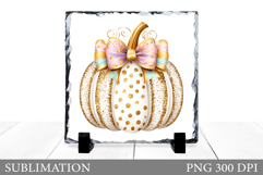 Fall Pumpkin Slate Sublimation. Autumn Sublimation Product Image 1