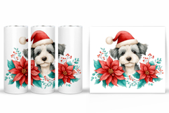 Christmas Dog Tumbler Design. Christmas Tumbler Sublimation Product Image 2