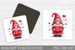 Valentines Gnome Magnet. Valentines Magnet Design Product Image 1