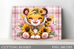 Cute Tiger Kitchen Cutting Board. Tiger Cutting Board Design Product Image 1