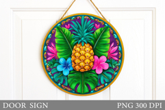 Pineapple Door Sign Design. Pineapple Sublimation Product Image 1