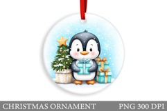 Cute Penguin Christmas Ornament. Christmas Ornament Design Product Image 1