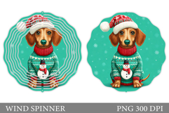 Christmas Dog Wind Spinner. Christmas Wind Spinner Design Product Image 1