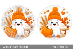 Cute Ghost Wind Spinner Design. Cute Halloween Wind Spinner Product Image 1