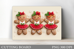 Gingerbread Cutting Board. Christmas Cutting Board Design Product Image 1