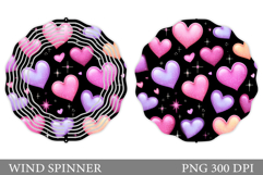 Hearts Wind Spinner Design. Valentines Wind Spinner Product Image 1