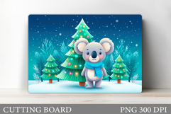 Christmas Koala Cutting Board. Christmas Cutting Board Product Image 1