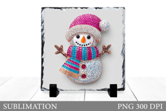 Cute Snowman Sublimation. Snowman Slate Design Product Image 1