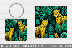 Leopard Keychain Design. Leopard Sublimation Product Image 1