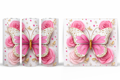 Butterfly Flowers Tumbler. Butterfly Tumbler Sublimation Product Image 2