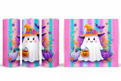 Ghost Tumbler Sublimation. Halloween Tumbler Design Product Image 2