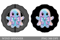 Ghost Wind Spinner Design. Cute Halloween Wind Spinner Product Image 1