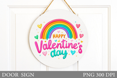 Valentines Day Door Sign. Hearts Door Sign Sublimation Product Image 1