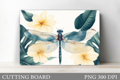 Dragonfly Cutting Board. Flowers Cutting Board Design Product Image 1