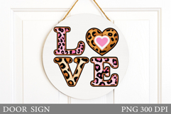 Valentines Door Sign Sublimation. Love Door Sign Design Product Image 1