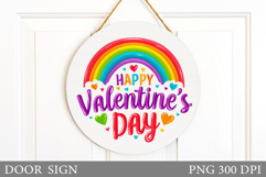 Valentines Day Door Sign. Hearts Door Sign Sublimation Product Image 1