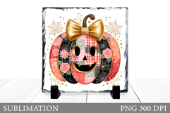 Halloween Pumpkin Slate Design. Halloween Sublimation Product Image 1