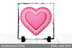 Valentines Heart Slate Design. Valentines Sublimation Product Image 1