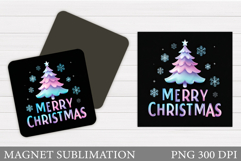 Christmas Tree Magnet Design. Winter Magnet Sublimation Product Image 1