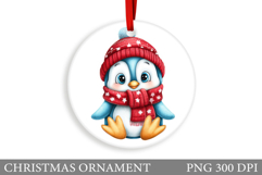 Cute Penguin Christmas Ornament. Christmas Ornament Design Product Image 1