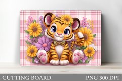 Cute Tiger Kitchen Cutting Board. Tiger Cutting Board Design Product Image 1