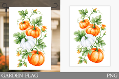 Pumpkin Garden Flag Design. Pumpkin Sublimation Product Image 1