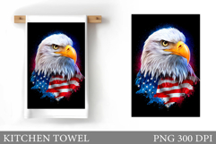 Patriotic Eagle Kitchen Towel. Patriotic Kitchen Towel Product Image 1
