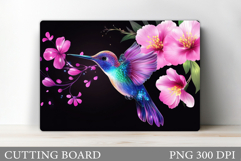 Hummingbird Cutting Board. Flowers Kitchen Cutting Board Product Image 1