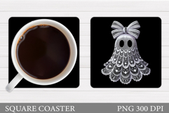 Halloween Ghost Teacher Coaster. Cute Ghost Coaster Design Product Image 1