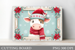Christmas Cow Cutting Board. Christmas Cutting Board Product Image 1