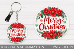 Merry Christmas Keychain. Christmas Keychain Sublimation Product Image 1