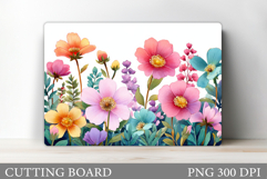 Flowers Cutting Board Sublimation. Wildflowers Cutting Board Product Image 1