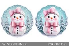Christmas Wind Spinner. Cute Snowman Wind Spinner Design Product Image 1