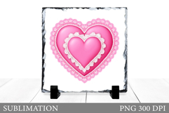Valentines Heart Slate Design. Valentines Sublimation Product Image 1