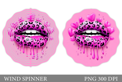 Lips Wind Spinner Sublimation. Valentines Wind Spinner Product Image 1