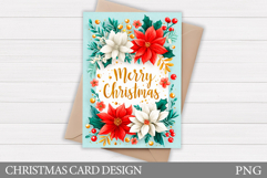 Merry Christmas Card Design. Christmas Card Printable Product Image 1