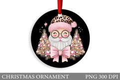 Cute Santa Claus Christmas Ornament. Santa Claus Sublimation Product Image 1