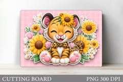 Cute Tiger Kitchen Cutting Board. Tiger Cutting Board Design Product Image 1