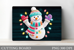 Cute Snowman Cutting Board. Christmas Cutting Board Design Product Image 1