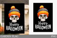 Skull Garden Flag Sublimation. Halloween Garden Flag Design Product Image 1