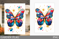 Butterfly Garden Flag Design. Summer Garden Flag Sublimation Product Image 1