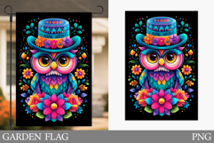 Cute Owl Garden Flag Design. Cute Owl Sublimation Product Image 1