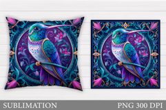 Hummingbird Sublimation. Hummingbird Pillow Sublimation Product Image 1