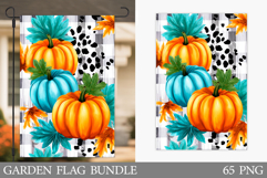 Pumpkin Garden Flag Design. Fall Garden Flag Sublimation Product Image 1