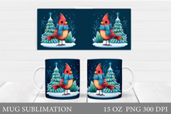 Cardinal Mug Design. Christmas Mug Sublimation Product Image 1